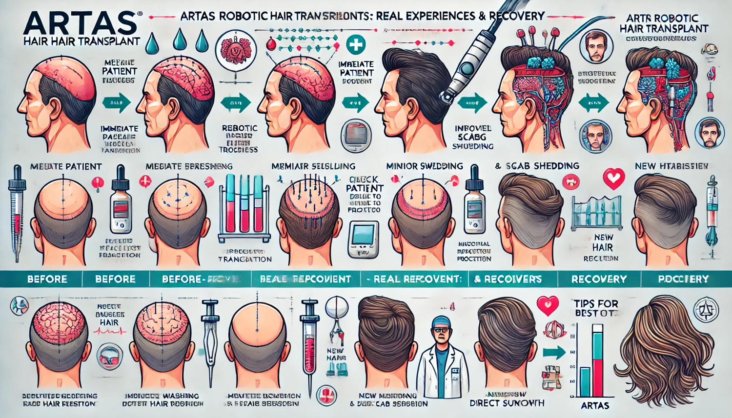 로봇 모발이식(ARTAS) 후기: 실제 경험과 회복 과정