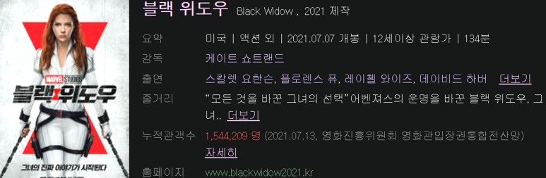 2021 최신영화 랭킹 TOP10 - 리뷰 요약 10