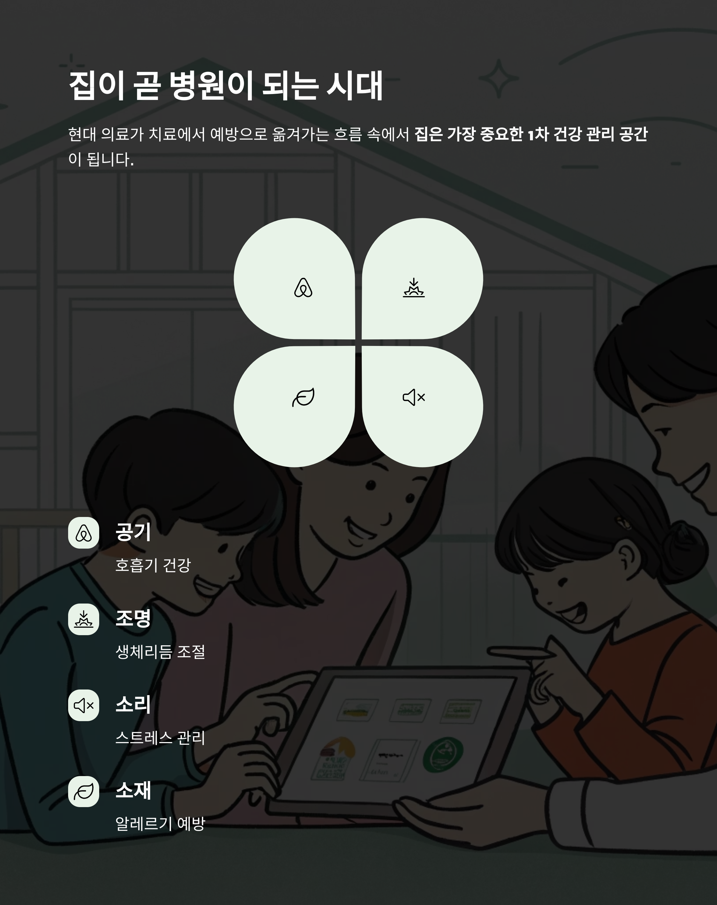 건강한 집이 곧 건강한 삶, 미래 주거의 새로운 기준 - 우리 집은 과연 나의 건강에 도움이 되고 있을까요? - 모든 영역 건강한 집이 곧 건강한 삶, 미래 주거의 새로운 기준 - 우리 집은 과연 나의 건강에 도움이 되고 있을까요? - 모든 영역