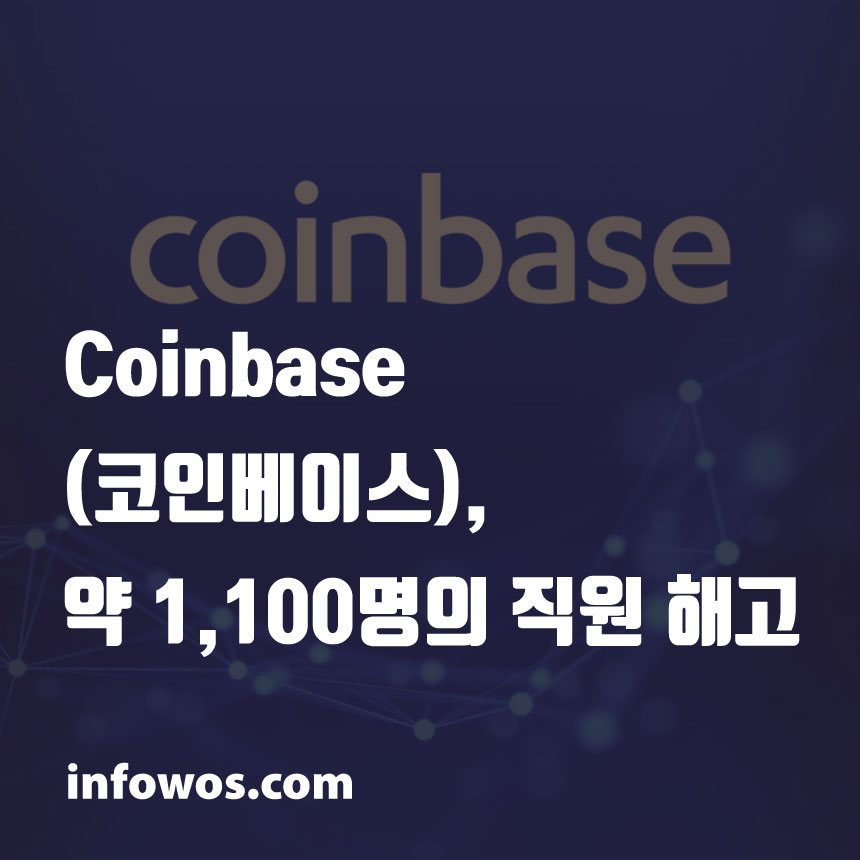  Coinbase (코인베이스), 약 1,100명의 직원 해고