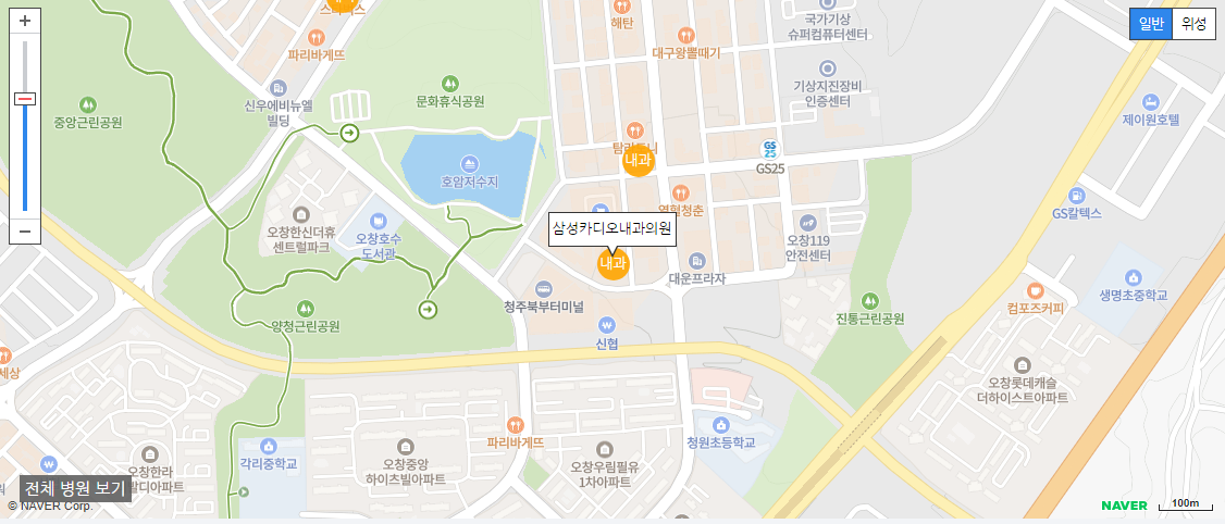 청주시 야간 진료 내과 병원 삼성카디오내과의원