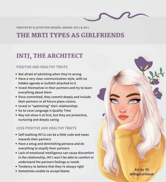  재미로 보는 MBTI - 성격유형별 여자친구 특성,INTJ