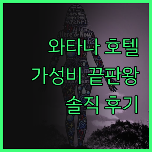 와타나 호텔, 솔직히 말하면.. 이 