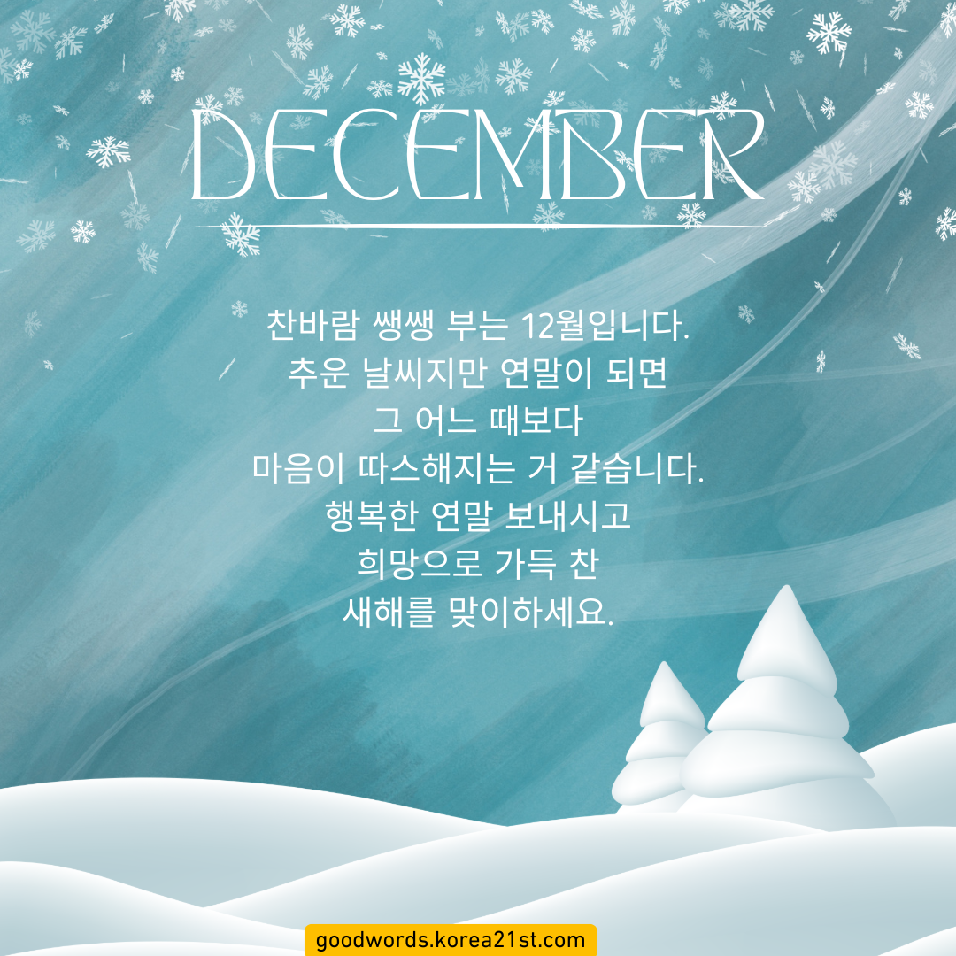 12월 인사말 이미지 문구 모음집 안부 문자 메세지