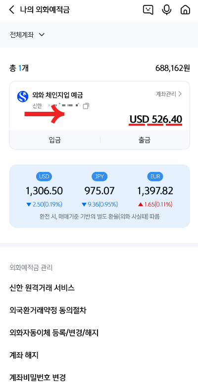 신한은행-외화계좌