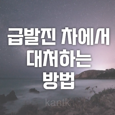  급발진 하는 차에서 대처하는 방법