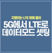 아이폰5G LTE변경 및 설정 쉽게 하기