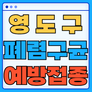 부산 영도구 폐렴구균 백신 무료 예방접종 비용지원 가격 신청방법 대상자 간격 13가 15가 20가 23가