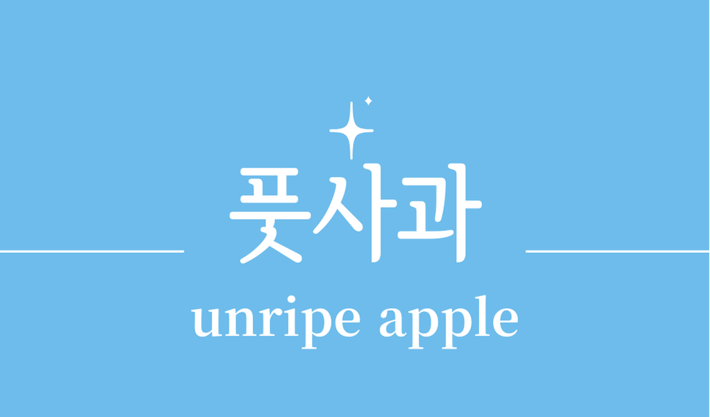 '풋사과(unripe apple)'