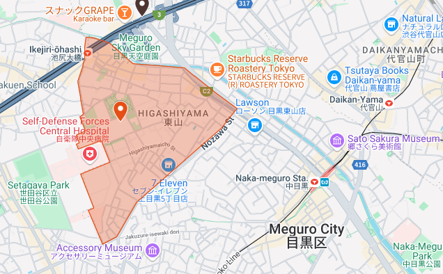 히가시야마 초등학교 학군