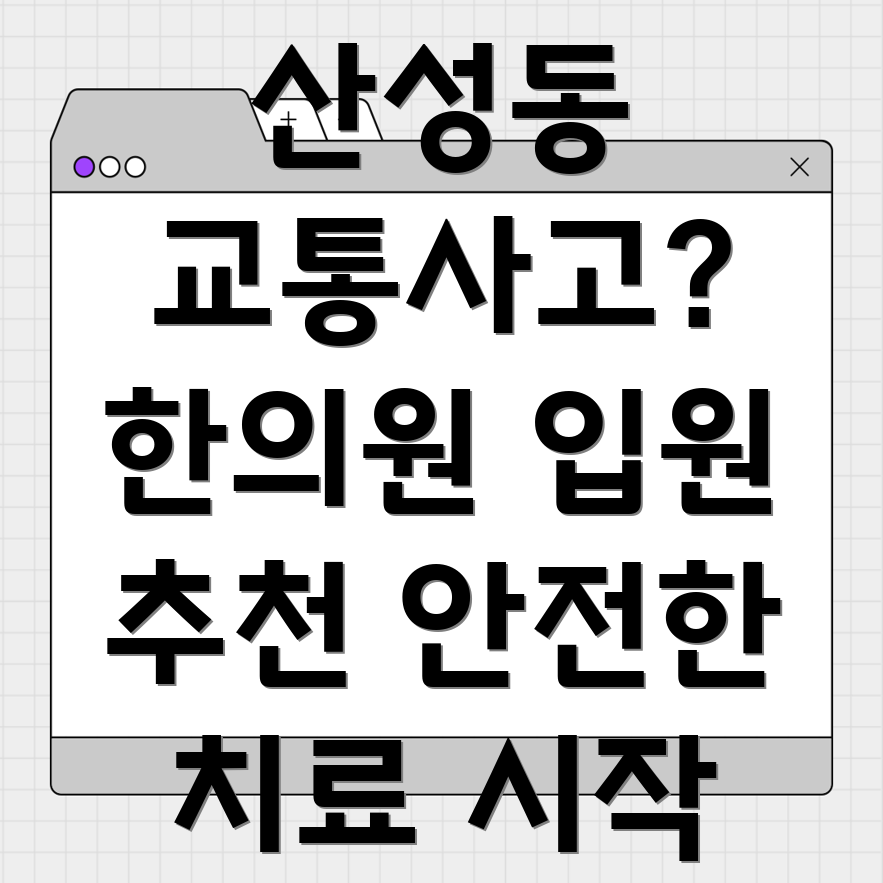 대전 중구 산성동 교통사고 한의원