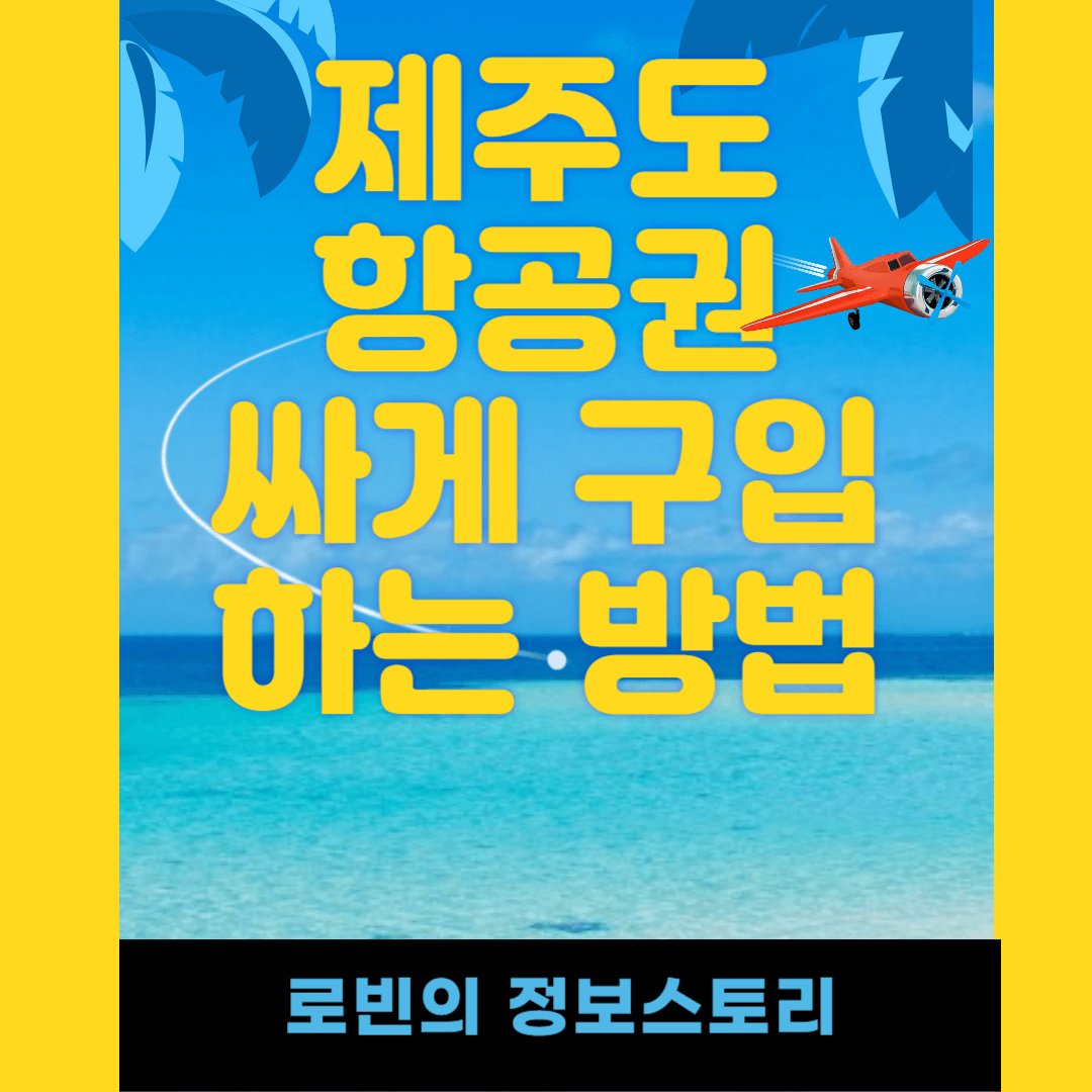  제주도 항공권 싸게 구입하는방법 BEST3