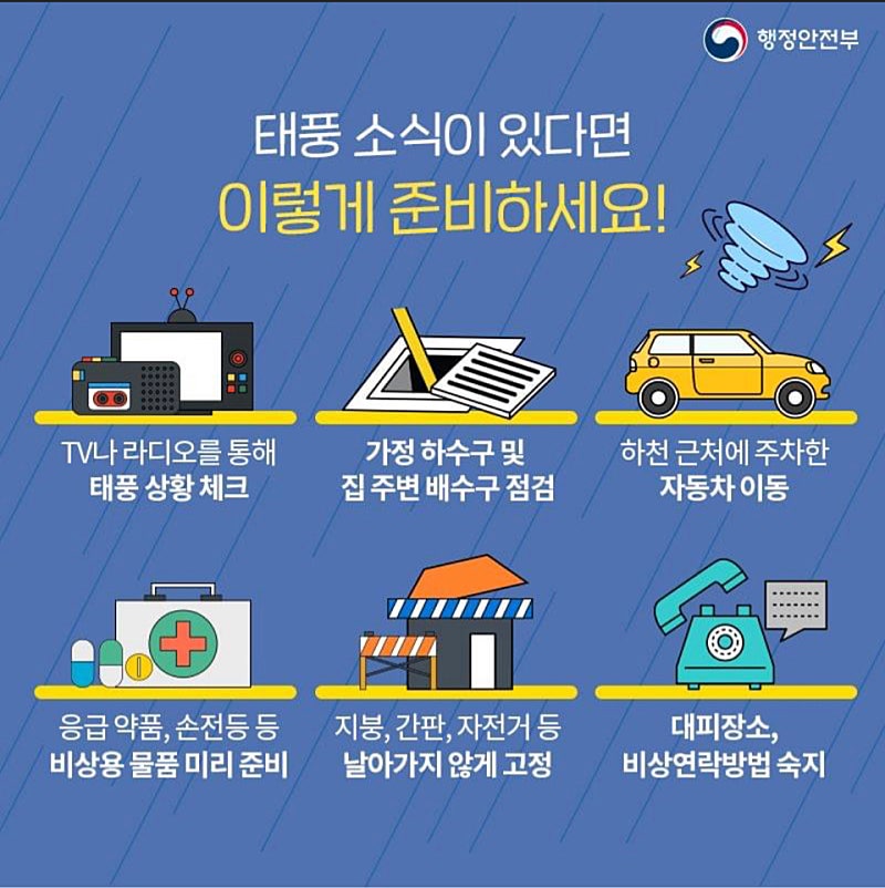 태풍 예방법입니다