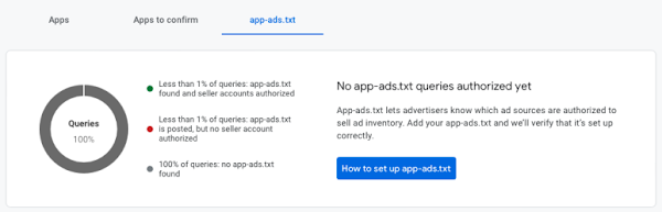 애드몹(Admob)의 app-ads.txt 설정 페이지