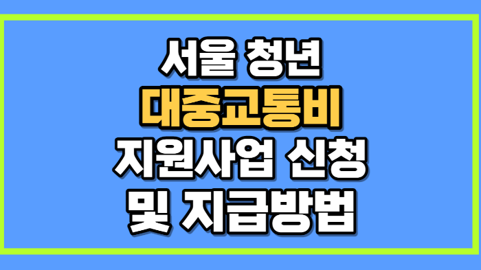 서울청년대중교통비지원