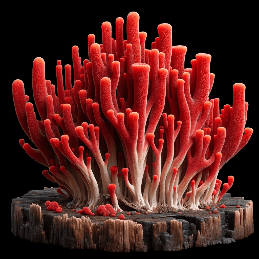 붉은사슴뿔버섯