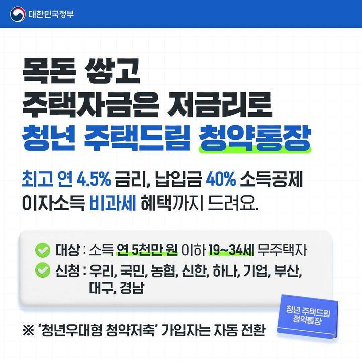 청년 주택드림 청약통장 청약대출