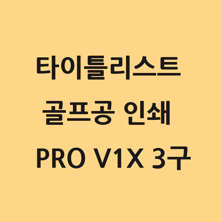  타이틀리스트 PRO V1X 3구 골프공 인쇄 선물세트 제작!