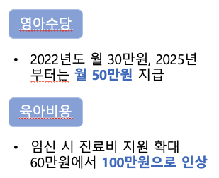  2022년 영아수당 지급 육아휴직급여 변경