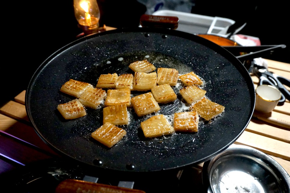 양념쭈꾸미 벌집껍데기 핑크테이블 맛나요 간단 캠핑요리 소주안주 25