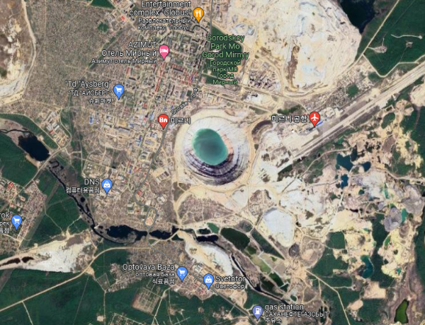 러시아-사하공화국-세계에서-가장큰-다이아몬드광산-미르니광산-위치설명