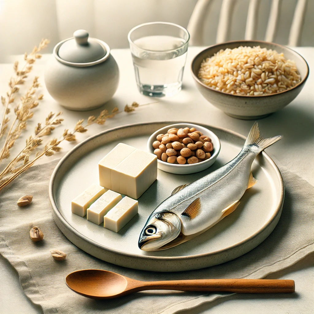 easy-to-digest foods like tofu and brown rice – 소화에 좋은 음식 예시