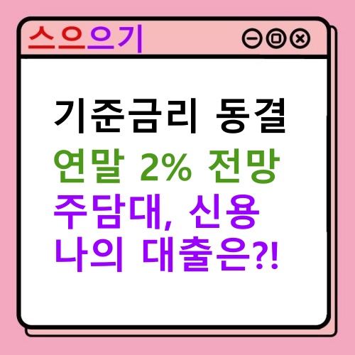  기준금리 1.25% 동결 :: 연말 2% 인상 전망, 나의 대출은?!