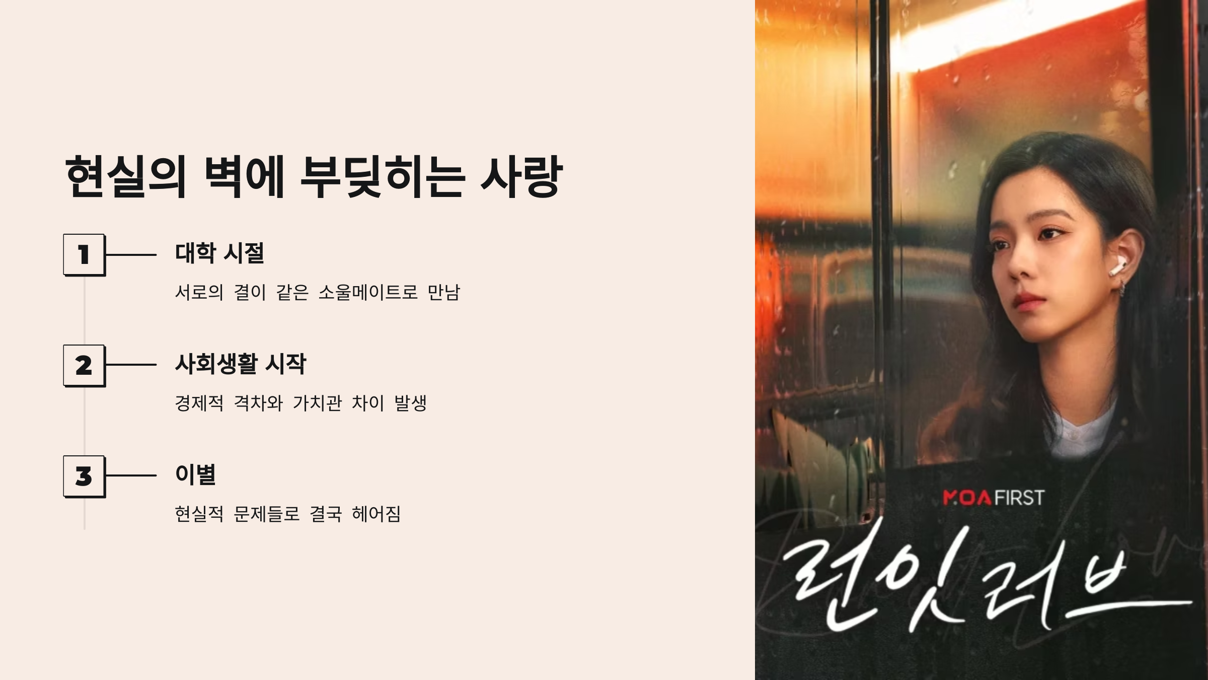 3_런잇러브 현실의 벽에 비딪히는 사랑
