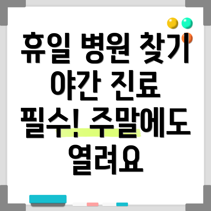 휴일 진료 병원