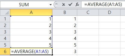 엑셀 average 평균