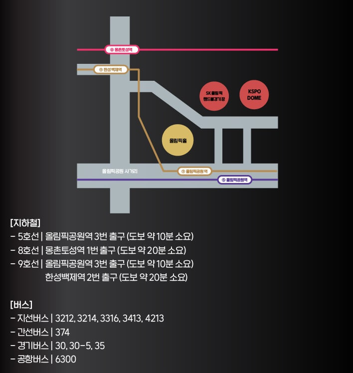 올림픽공원 올림픽홀 교통