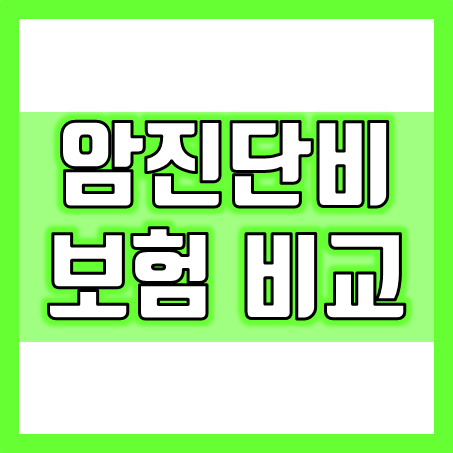  암진단금보험 가입 : 비갱신형 암진단비보험 추천 및 비교와 셀프 가격 확인