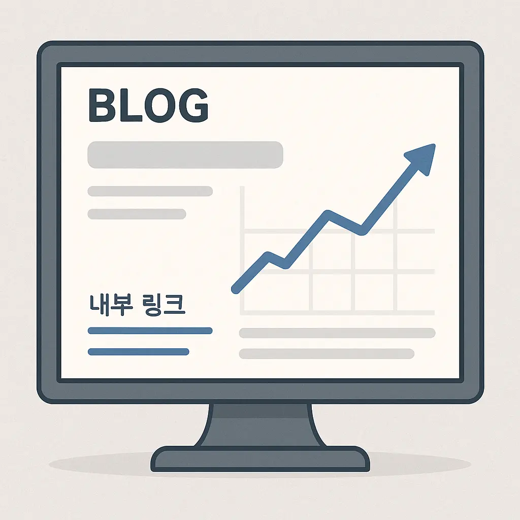 검색 유입 그래프가 꾸준히 상승하는 블로그 대시보드 화면