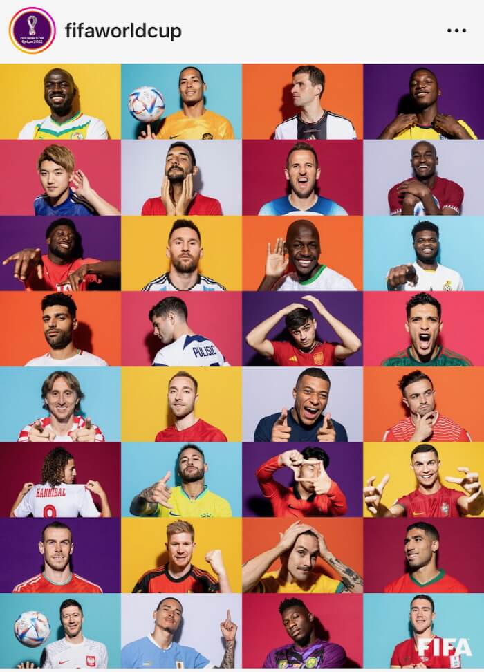 2022 카타르월드컵 나라를 대표하는 최고의 선수들, 몸값이 전부는 아니지만(출처: FIFA 인스타그램)