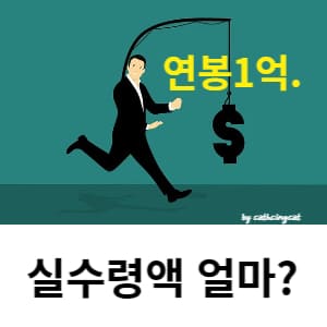  연봉1억 실수령액 부러우면 지는 건데