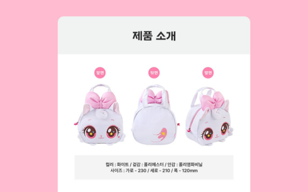 아이냥 피크닉백 제품 소개