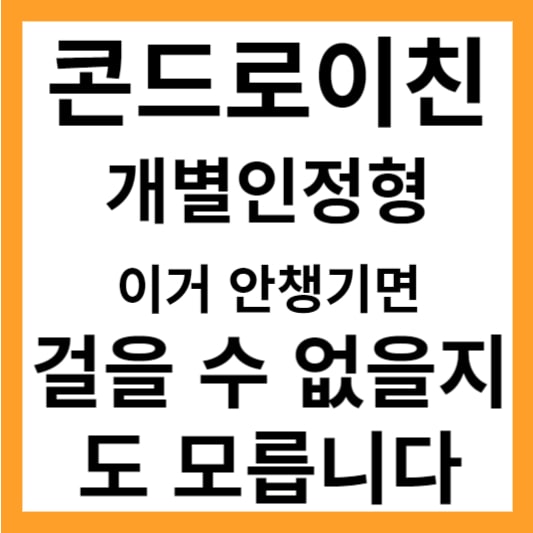 관절건강에 좋은 콘드로이친! 콘드로이친 효능&#44; 콘드로이친 개별인정형&#44; 콘드로이친추천