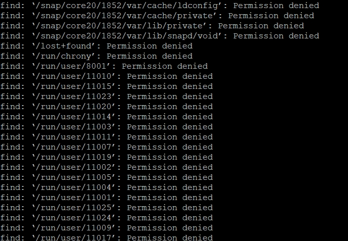  find 명령어 permission denied 에러제거하고 출력하는법