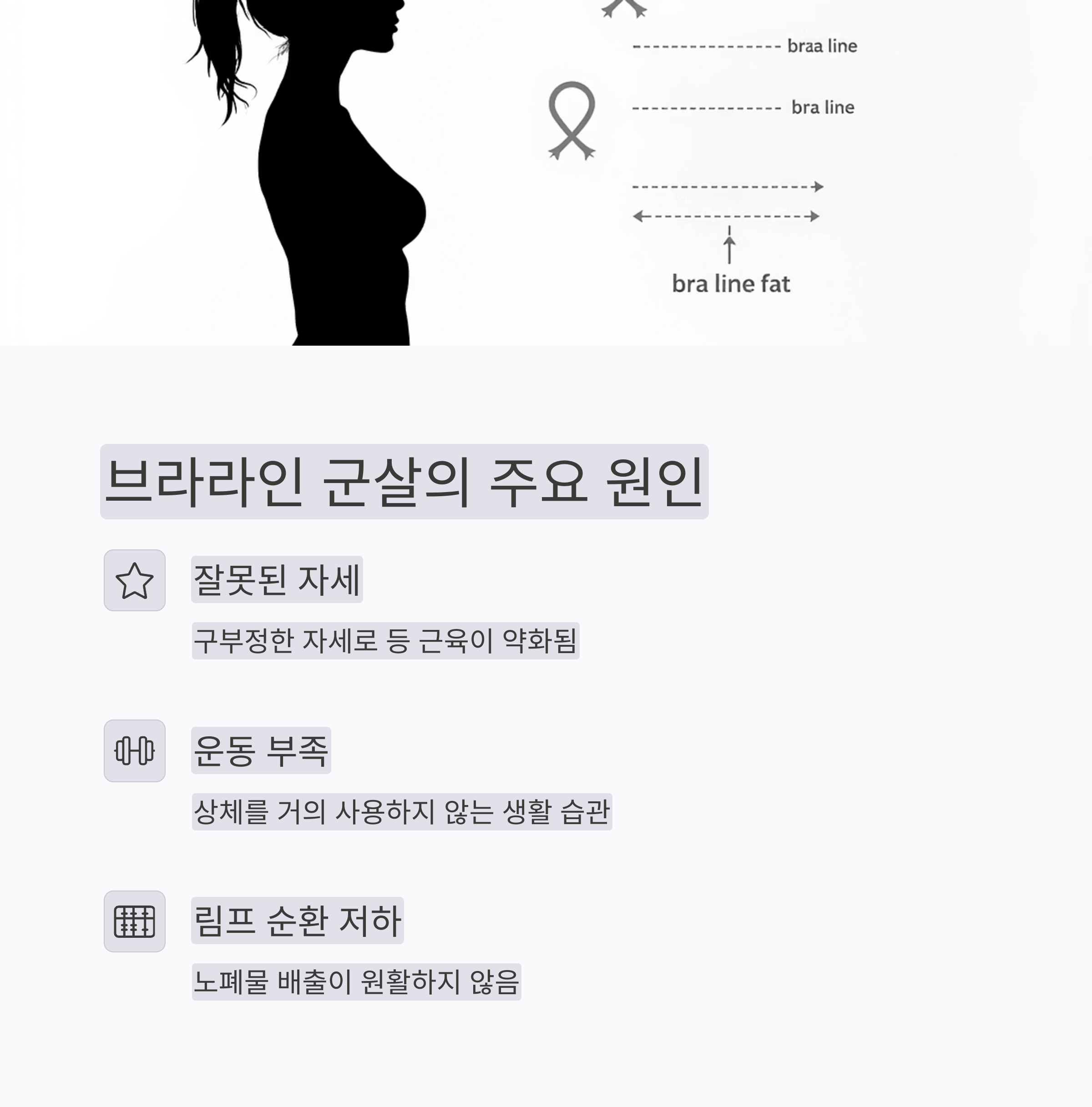 브라라인 정리 운동