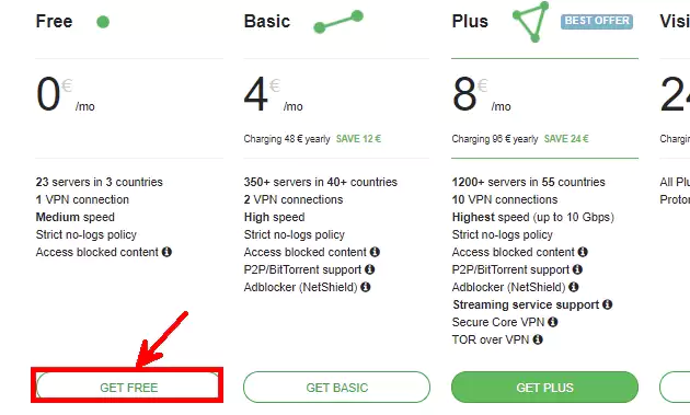 protonVPN-무료-버전