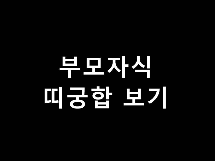 부모자식 띠궁합