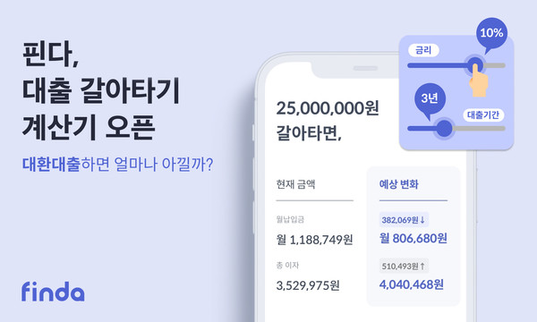 핀다 대출 갈아타기 계산기