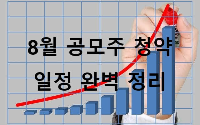 본 포스팅이 8월 공모주 청약 관련 내용임을 보여주는 사진