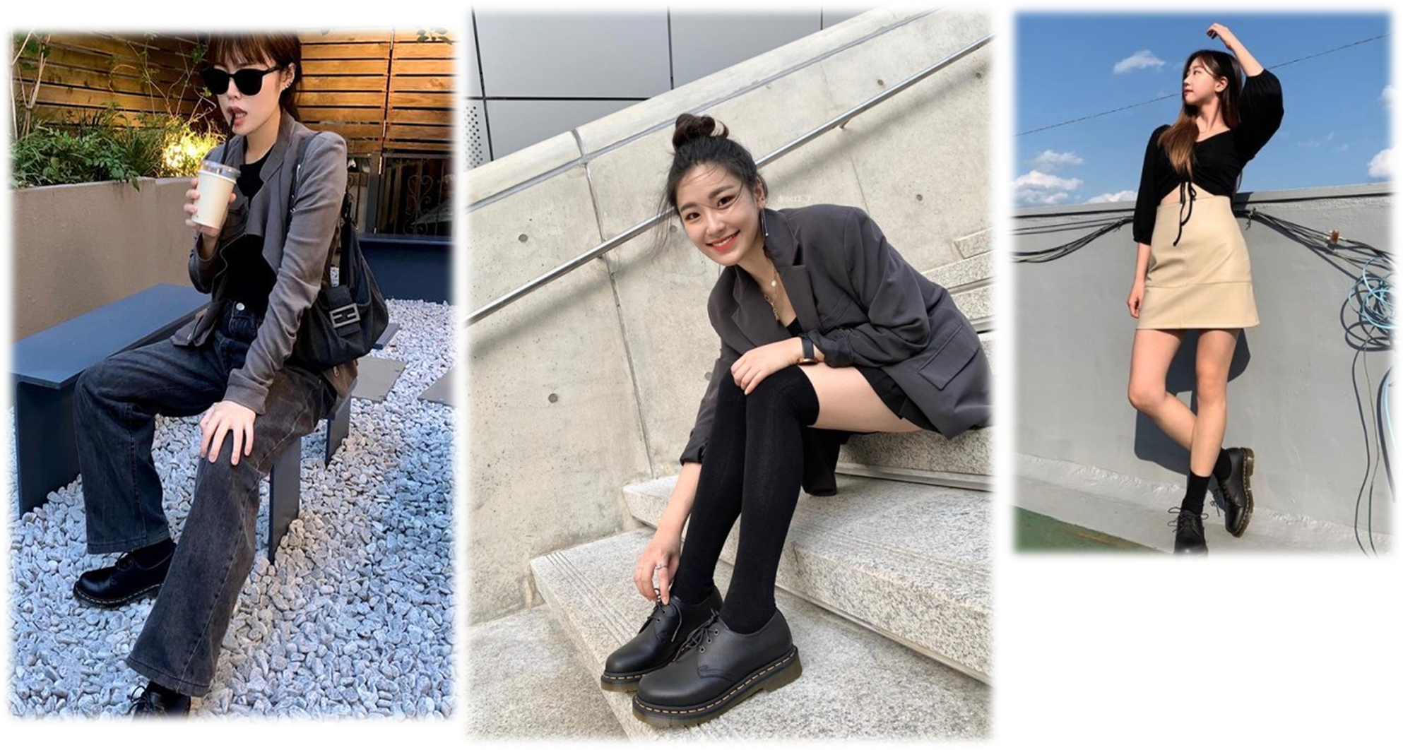 dr martens black pink