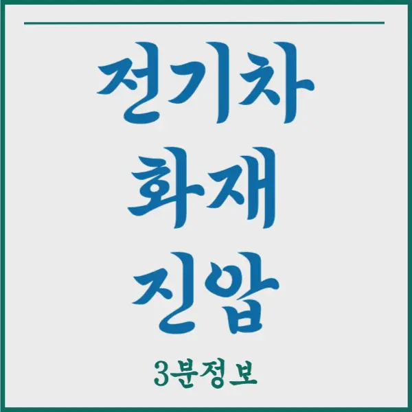 전기차 화재 진압&#44; 원인&#44; 소화기 가격 3분 정리