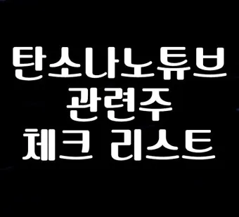 탄소나노튜브 대장주 관련주 TOP5_4