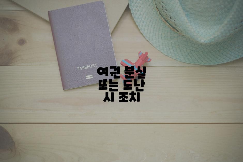 여권 분실 또는 도난 시 조치