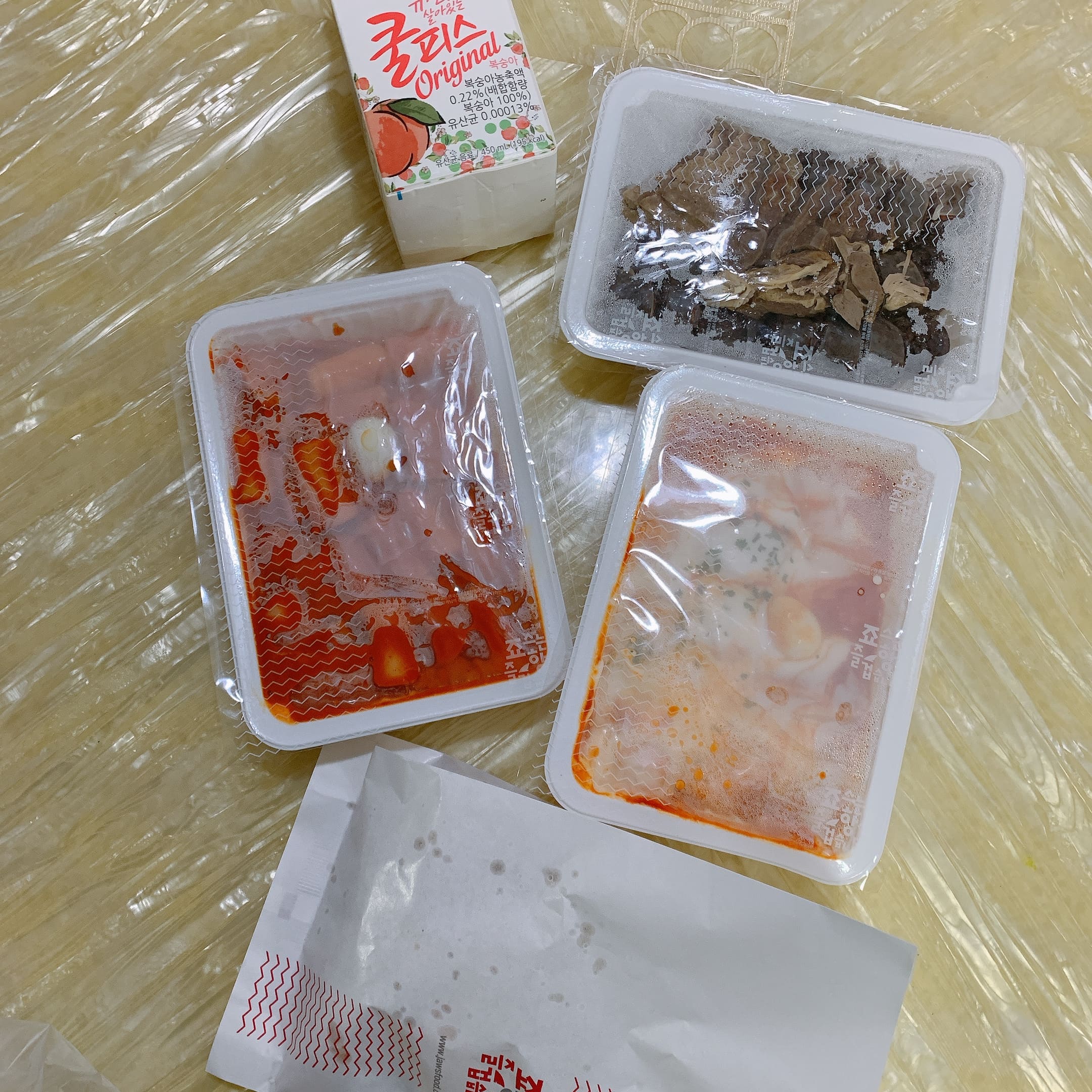 죠스떡볶이 2인 세트와 로제크림떡볶이