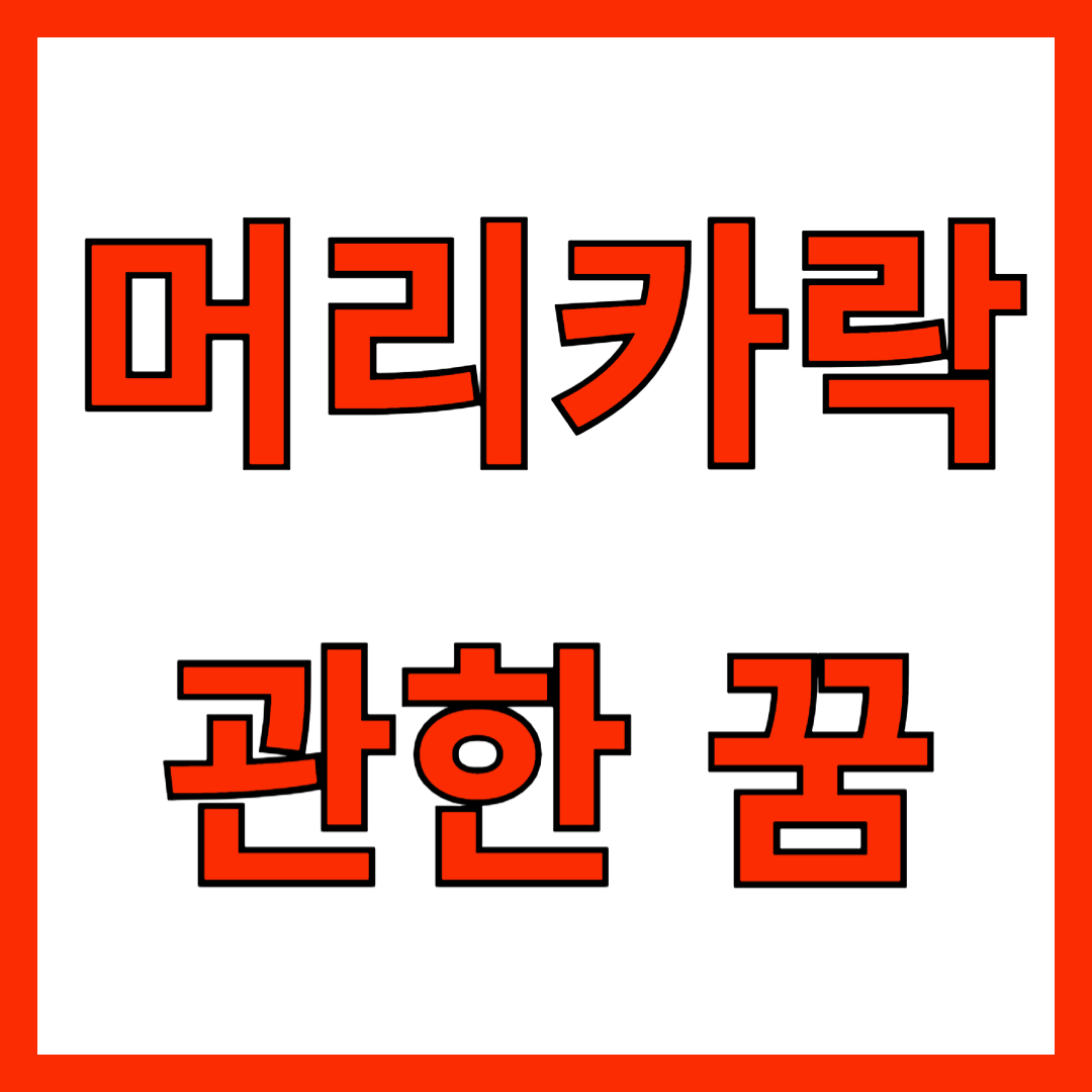 머리카락에 관한 꿈