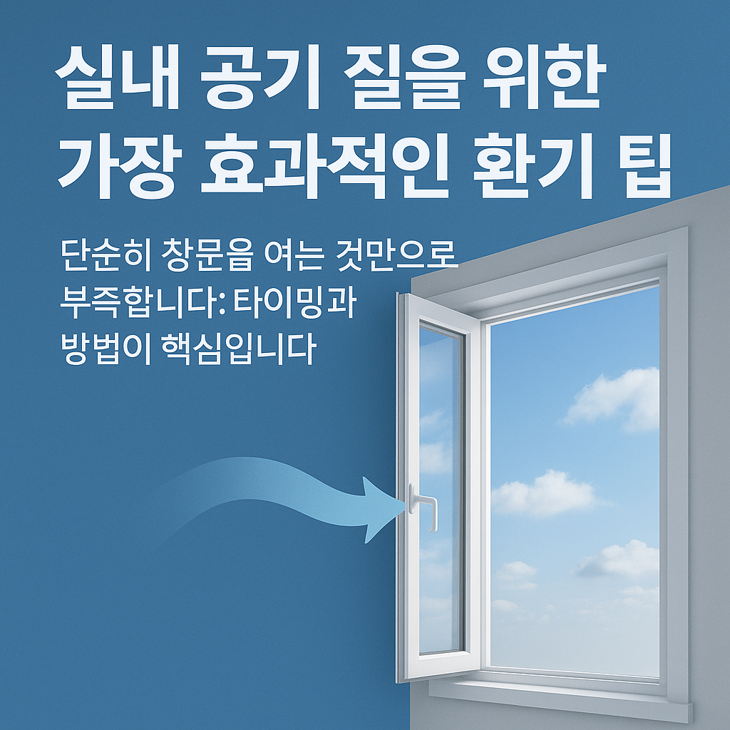실내 공기 질을 위한 가장 효과적인 환기 팁
